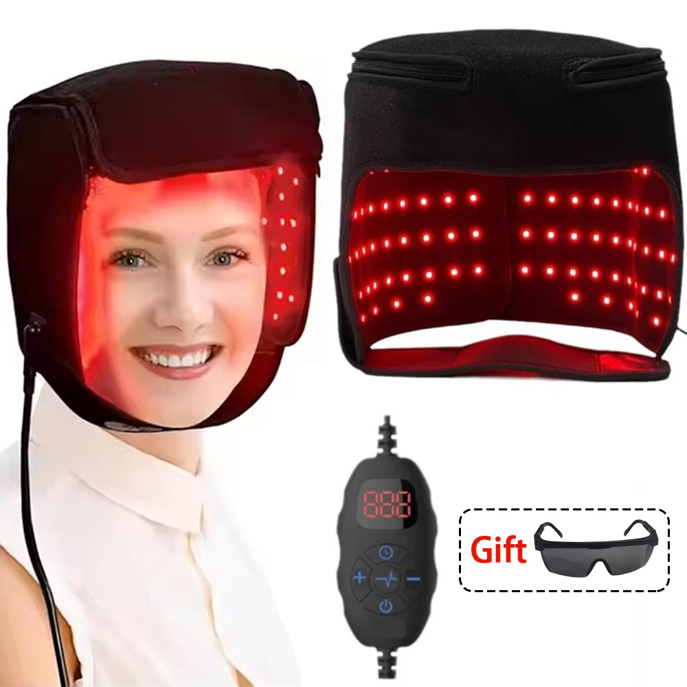 Hair Care Frizzy Hair - LED-Rotlichttherapie-Hut für Haarwachstum, rote und Infrarot-Licht-Haarwachstumskappe