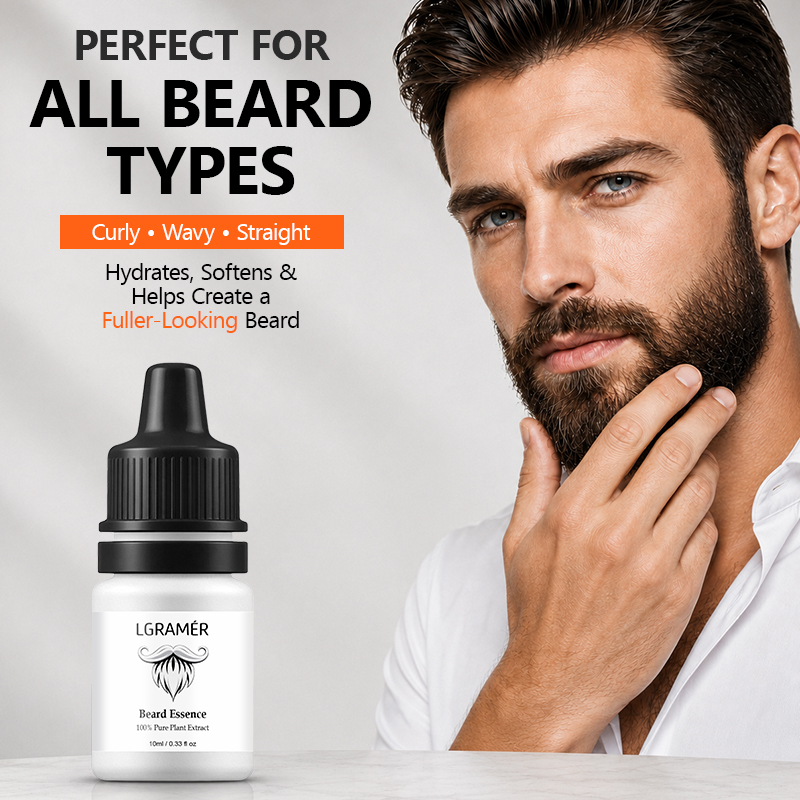 Hair Care Oil Serum - Bartwuchsserum für Männer, nährt Gesichtshaarfollikel, reduziert