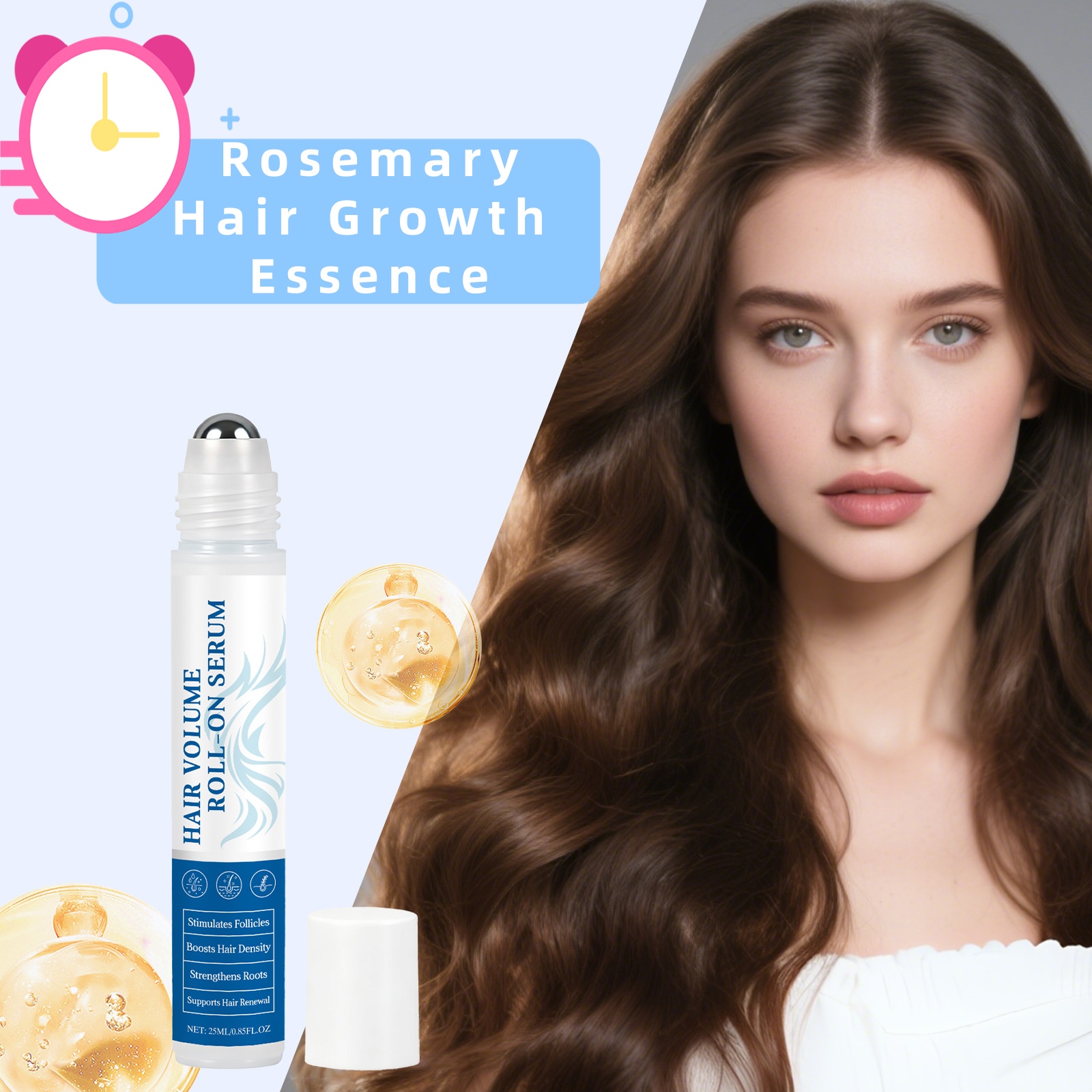Hair Care Oil Serum - Rosmarin Haarwuchs-Essenzöl zur Kontrolle des Ölansammlens,