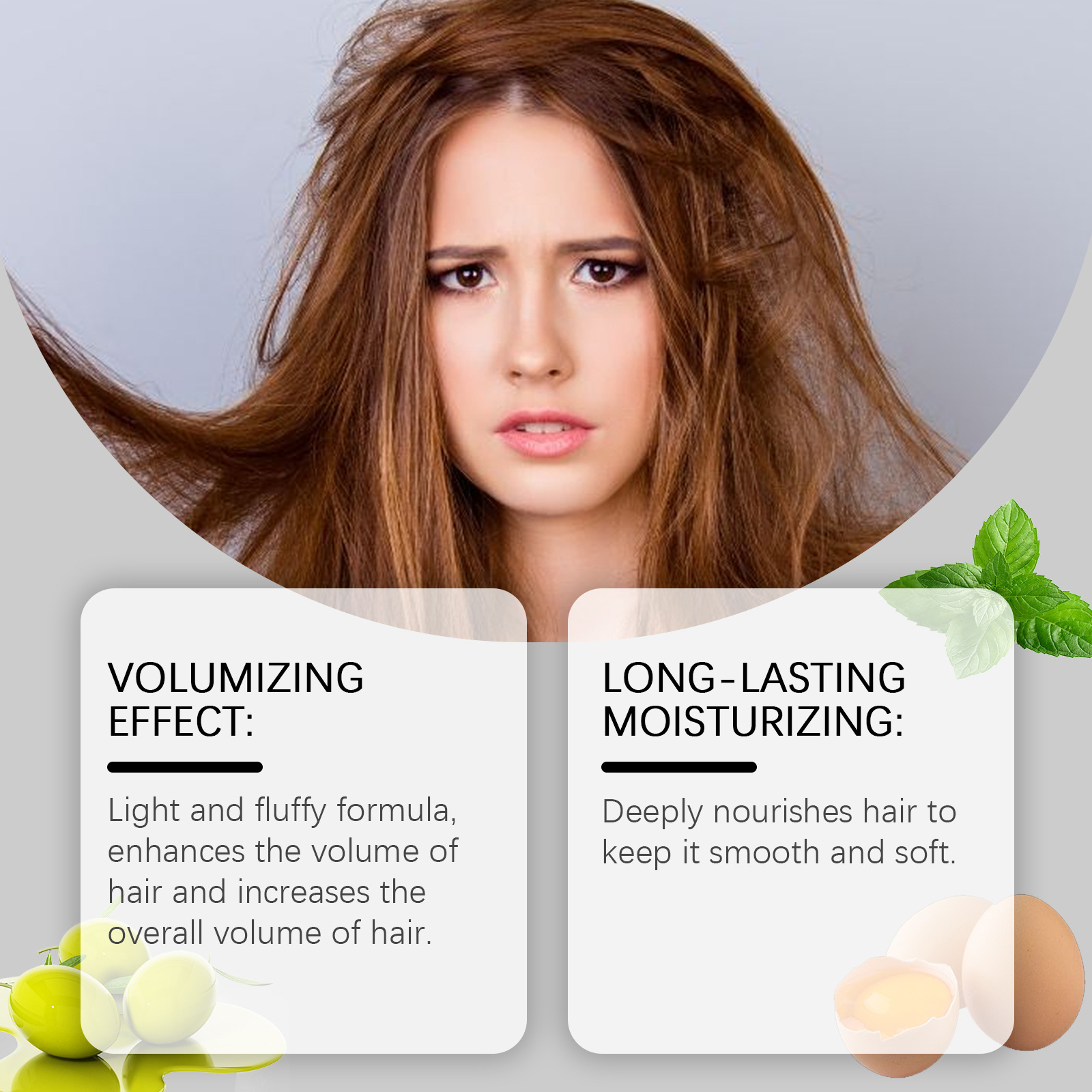 Eierheilmittel-Haaröl stellt w – Hair Care Frizzy Hair Bewertung und Preis