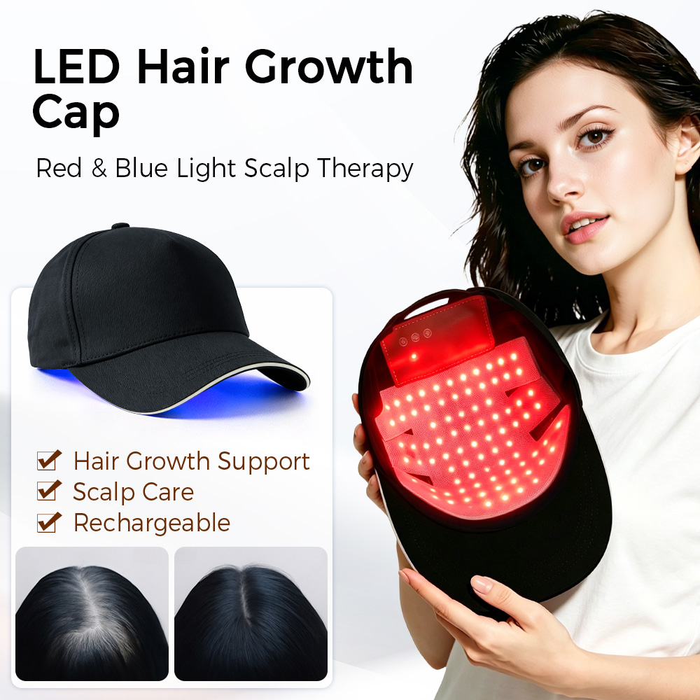 LED-Haarwuchskappe mit Rot-Bla – Hair Care Frizzy Hair Bewertung und Preis