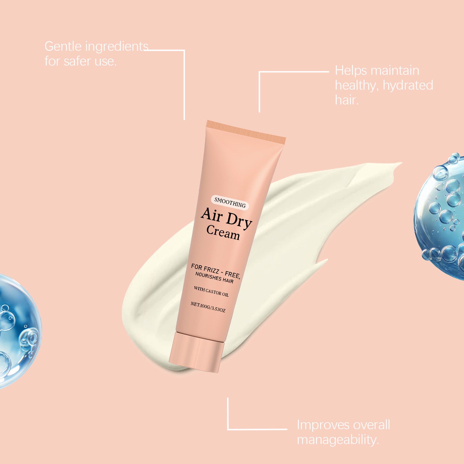 Lufttrocknende Glättungscreme  – Hair Care Frizzy Hair Bewertung und Preis